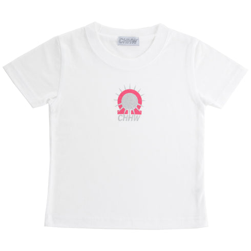 【COME HELL HIGH WATER】COIL  LOGO  KIDS TEE -white-